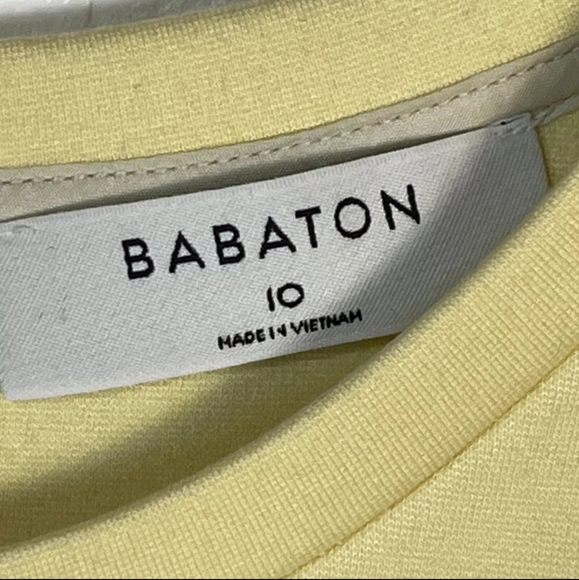 Aritzia Babaton Sleek Midi Yellow Dress, Size 10 - Picture 5 of 12